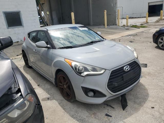 KMHTC6AE1FU222528 - 2015 HYUNDAI VELOSTER TURBO Արծաթագույն լուսանկար 4