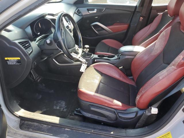 KMHTC6AE1FU222528 - 2015 HYUNDAI VELOSTER TURBO Արծաթագույն լուսանկար 7