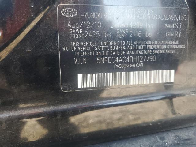 5NPEC4AC4BH127790 - 2011 HYUNDAI SONATA SE 黑色 照片 12