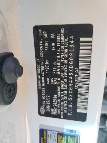 5XXGR4A6XDG091944 - 2013 KIA OPTIMA SX 白色 照片 12