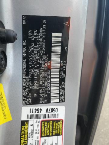 5TDDK3DC9DS053493 - 2013 TOYOTA SIENNA XLE SILVER photo 14