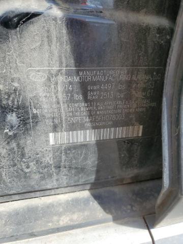 5NPE34AF5FH078003 - 2015 HYUNDAI SONATA SPORT 黑色 照片 12