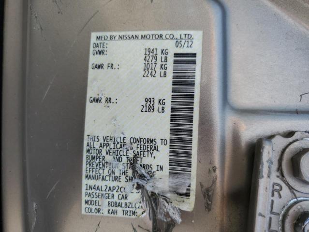 1N4AL2AP2CC257060 - 2012 NISSAN ALTIMA BASE Gold Foto 13