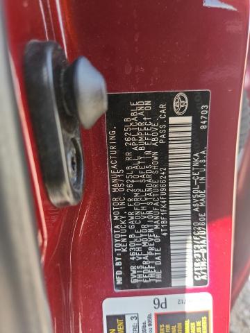 4T1BF1FK4FU966242 - 2015 TOYOTA CAMRY LE MAROON photo 13