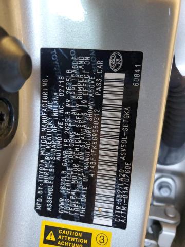 4T4BF1FK8GR560312 - 2016 TOYOTA CAMRY LE BEIGE photo 13