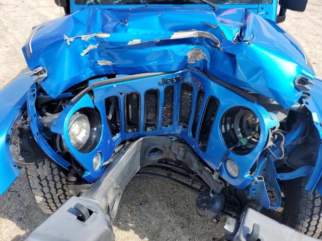 1C4HJWEG9EL159016 - 2014 JEEP WRANGLER U SAHARA BLUE photo 11