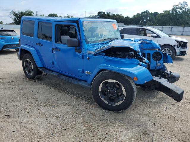 1C4HJWEG9EL159016 - 2014 JEEP WRANGLER U SAHARA BLUE photo 4