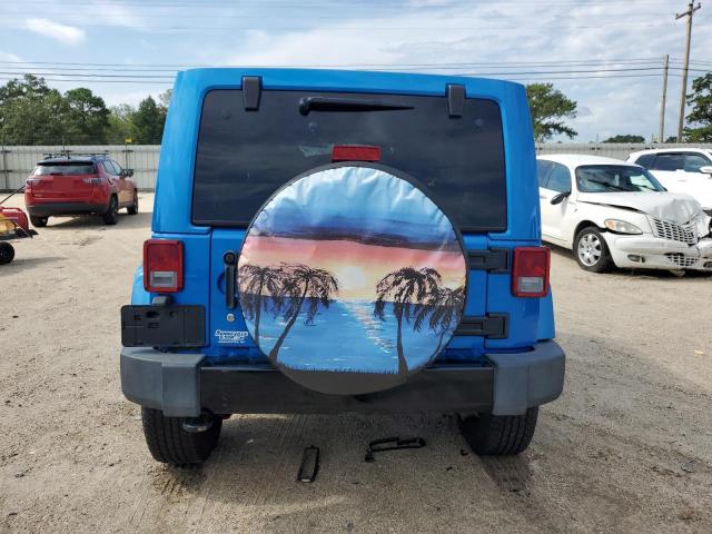 1C4HJWEG9EL159016 - 2014 JEEP WRANGLER U SAHARA BLUE photo 6