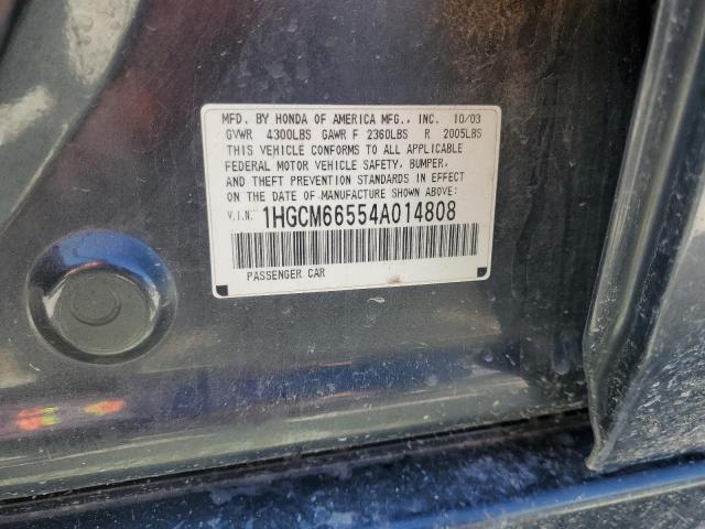 1HGCM66554A014808 - 2004 HONDA ACCORD EX CHARCOAL photo 13