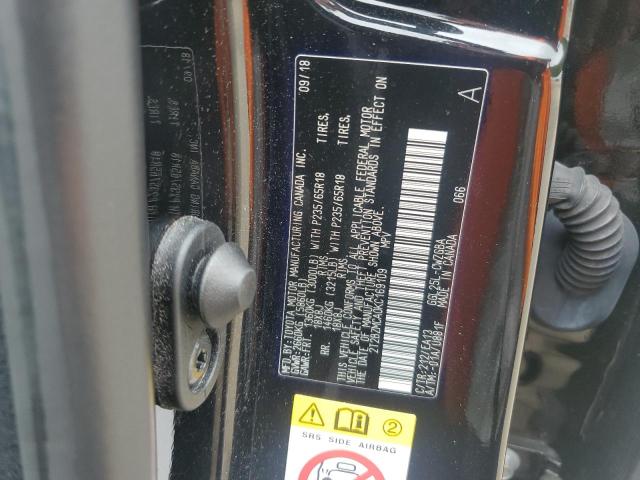 2T2BZMCA0KC169109 - 2019 LEXUS RX 350 BASE შავი ფოტო 13