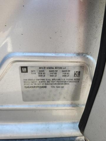 1G4GA5GR1FF234940 - 2015 BUICK LACROSSE SILVER photo 12