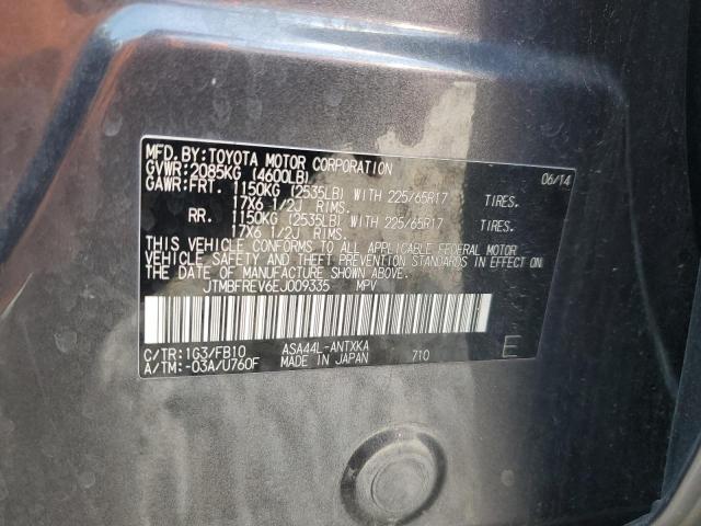 JTMBFREV6EJ009335 - 2014 TOYOTA RAV4 LE GRAY photo 13