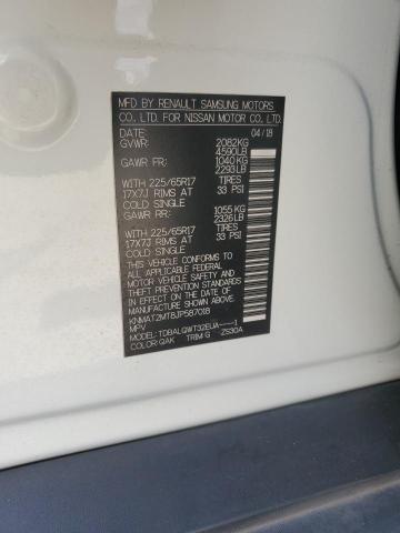 KNMAT2MT8JP587018 - 2018 NISSAN ROGUE S თეთრი ფოტო 13