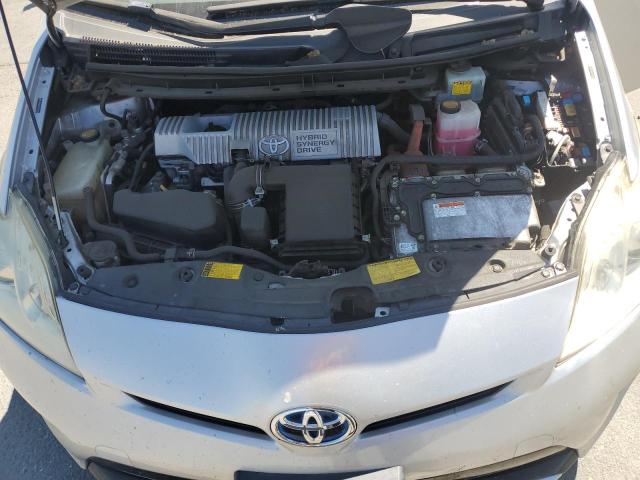 JTDKN3DUXC5439514 - 2012 TOYOTA PRIUS ვერცხლისფერი ფოტო 11