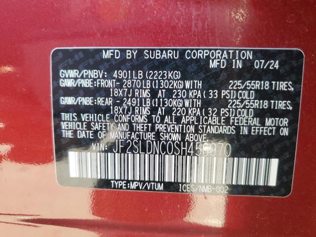 JF2SLDNC0SH456970 - 2025 SUBARU FORESTER LIMITED Marron photo 14