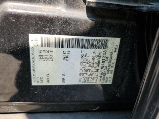 1N4AL2AP1AN481258 - 2010 NISSAN ALTIMA BASE BLACK photo 12