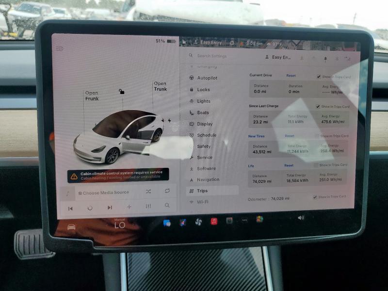 5YJ3E1EBXLF665508 - 2020 TESLA MODEL 3 თეთრი ფოტო 9