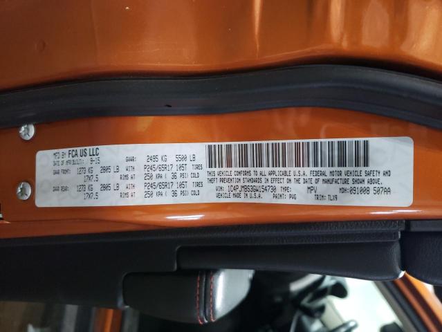 1C4PJMBS3GW154730 - 2016 JEEP CHEROKEE TRAILHAWK ORANGE photo 13