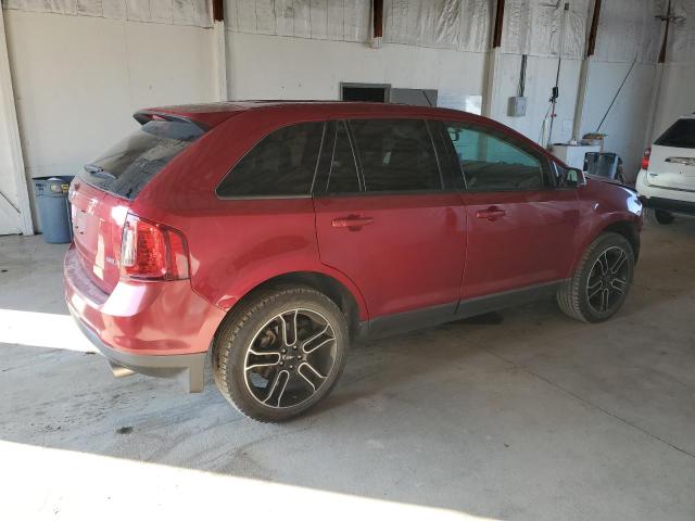 2FMDK3JC0DBB13811 - 2013 FORD EDGE SEL RED photo 3