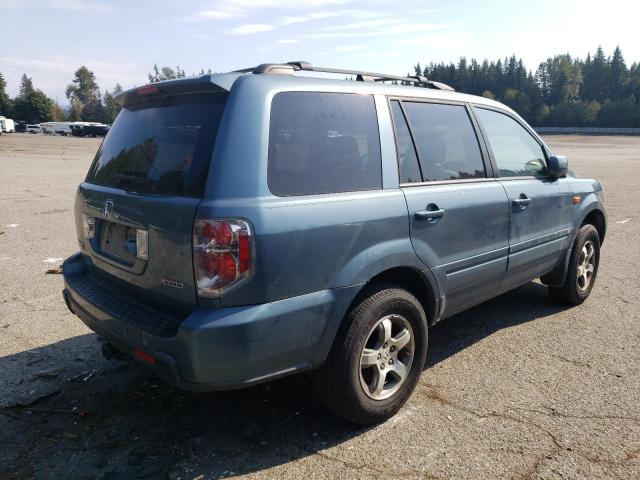 5FNYF18717B020455 - 2007 HONDA PILOT EXL TEAL photo 3