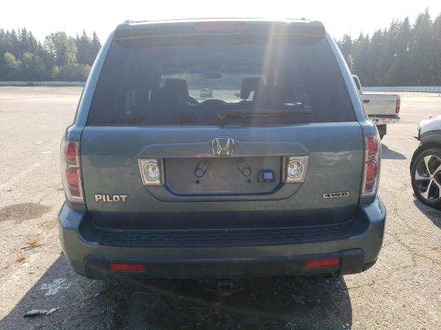 5FNYF18717B020455 - 2007 HONDA PILOT EXL TEAL photo 6