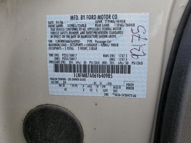 1LNFM87A06Y640985 - 2006 LINCOLN LS 白色 照片 12