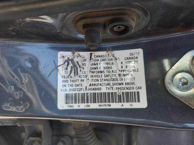 2HGFC2F55HH548469 - 2017 HONDA CIVIC LX GRAY photo 12