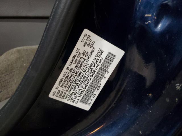 5FNRL3H69AB036409 - 2010 HONDA ODYSSEY EXL BLUE photo 13