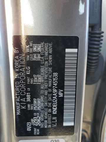 KNDEU2AA9P7451538 - 2023 KIA SELTOS S GRAY photo 13