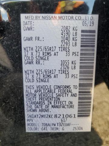 5N1AT2MT2KC821061 - 2019 NISSAN ROGUE S Qara foto 13