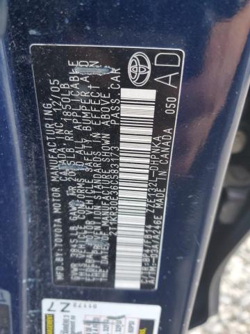 2T1KR30E36C583173 - 2006 TOYOTA COROLLA MA XR BLUE photo 12