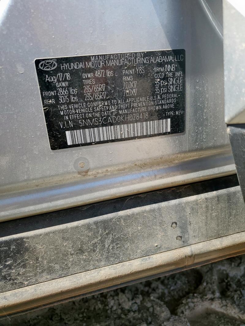 5NMS3CAD0KH028418 - 2019 HYUNDAI SANTA FE SEL 银色 照片 13