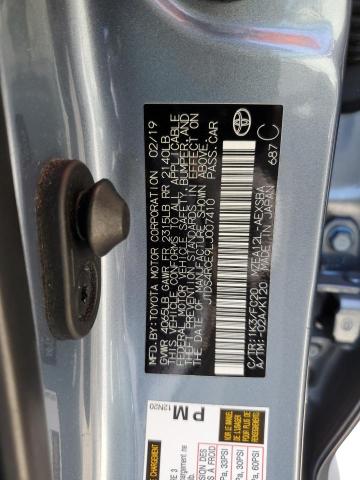 JTDS4RCE9LJ007410 - 2020 TOYOTA COROLLA SE ვერცხლისფერი ფოტო 12