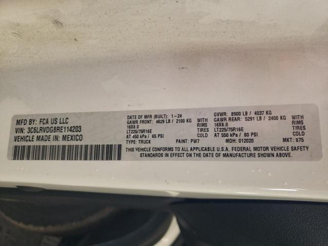 3C6LRVDG8RE114203 - 2024 RAM PROMASTER 2500 HIGH WHITE photo 14