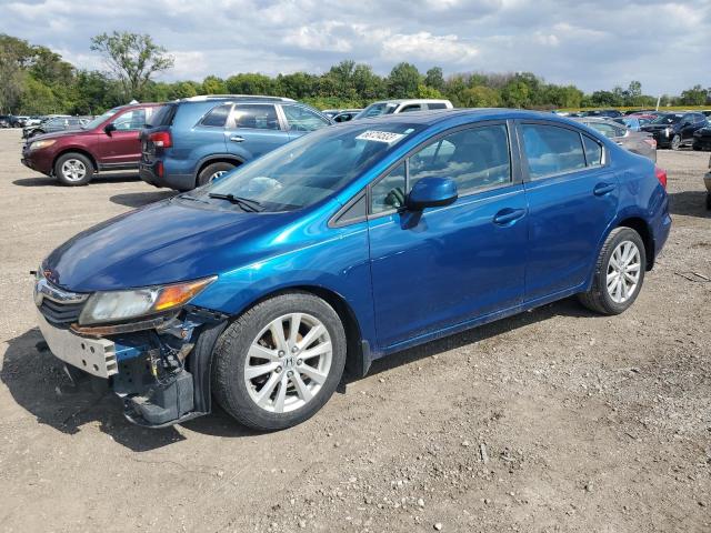 2HGFB2F93CH551370 - 2012 HONDA CIVIC EXL BLUE photo 1