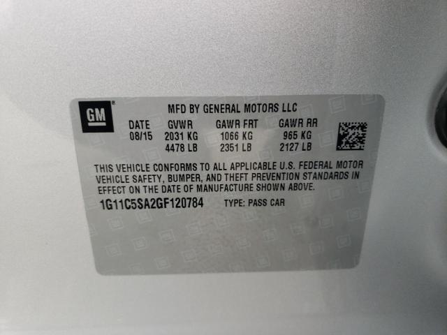 1G11C5SA2GF120784 - 2016 CHEVROLET MALIBU LIM LT Күміс фото 12