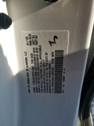 5FNRL6H91LB042431 - 2020 HONDA ODYSSEY ELITE WHITE photo 13