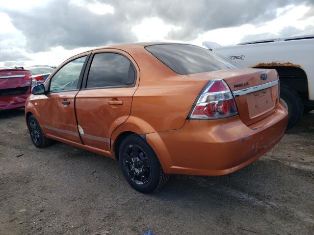 KL1TD56687B169960 - 2007 CHEVROLET AVEO BASE ORANGE photo 2