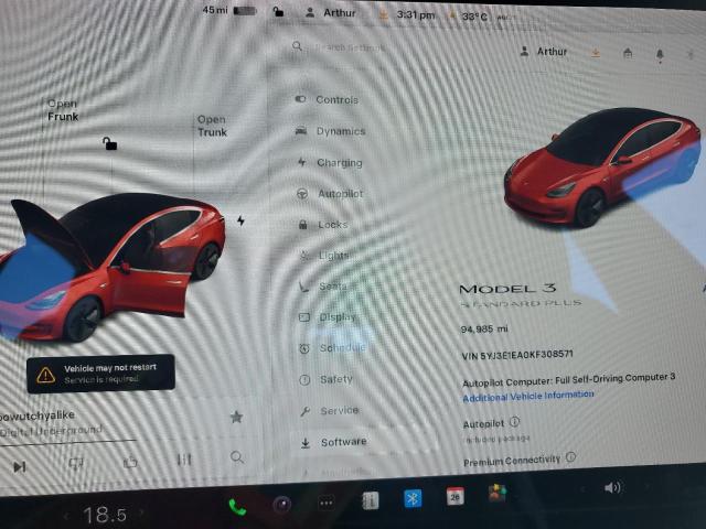 5YJ3E1EA0KF308571 - 2019 TESLA MODEL 3 RED photo 9