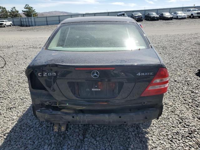 WDBRF92H37F883935 - 2007 MERCEDES-BENZ C 280 4MATIC BLACK photo 6