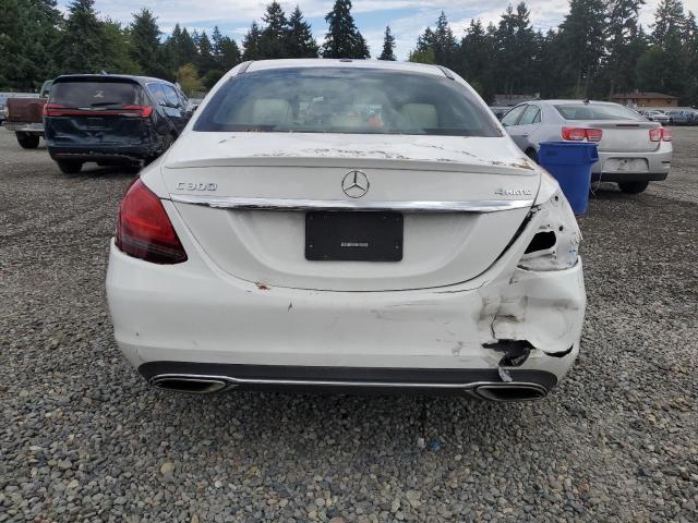 55SWF8EB7KU312126 - 2019 MERCEDES-BENZ C 300 4MATIC WHITE photo 6