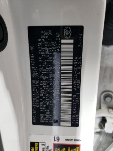 4T1DAACK9SU541203 - 2025 TOYOTA CAMRY XSE WHITE photo 13