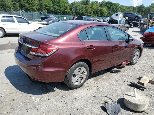 19XFB2F54FE290147 - 2015 HONDA CIVIC LX MAROON photo 3