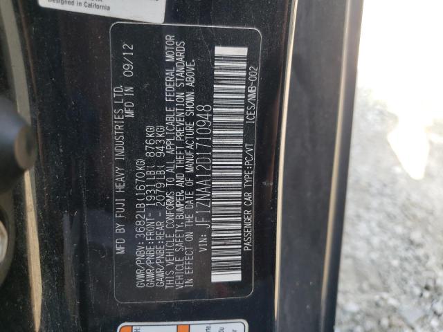 JF1ZNAA12D1710948 - 2013 TOYOTA SCION FR-S BLACK photo 13