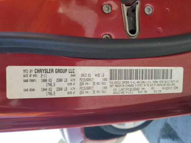 1J4NT1FA1BD165483 - 2011 JEEP COMPASS SPORT Tünd qırmızı foto 12