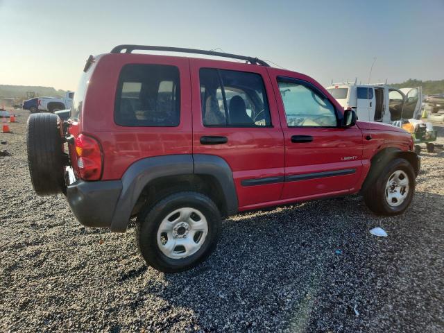 1J4GK48KX4W325340 - 2004 JEEP LIBERTY SPORT RED photo 3