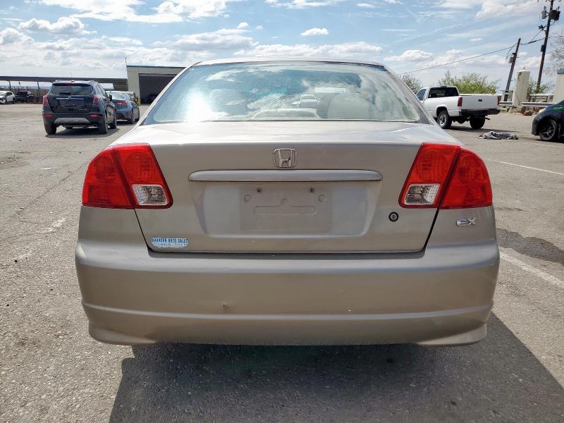 2HGES26844H609894 - 2004 HONDA CIVIC EX TAN photo 6