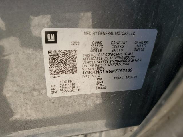 1GKKNRLS5MZ152180 - 2021 GMC ACADIA SLE GRAY photo 13