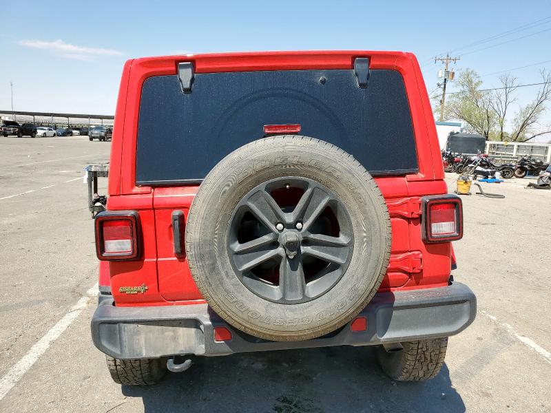 1C4HJXEN2MW668060 - 2021 JEEP WRANGLER U SAHARA RED photo 6