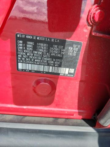 3CZRU6H78JM709509 - 2018 HONDA HR-V EXL RED photo 14